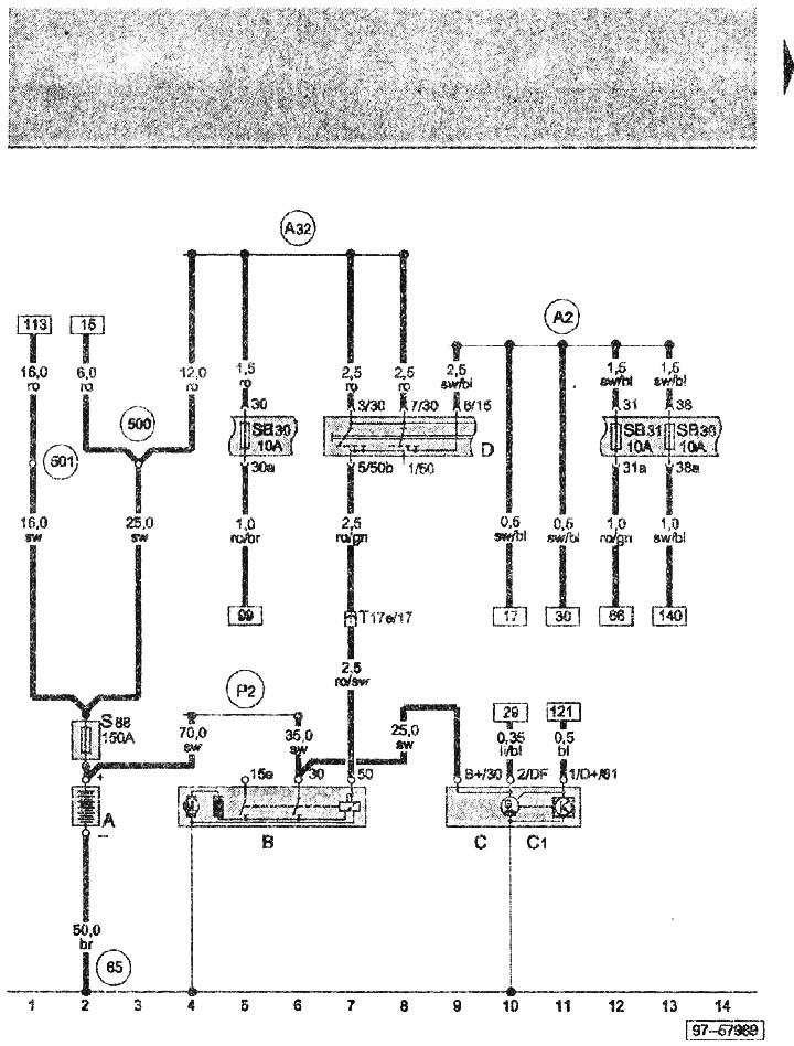 Електрическа схема на 1.4 литров дизелов двигател BHC