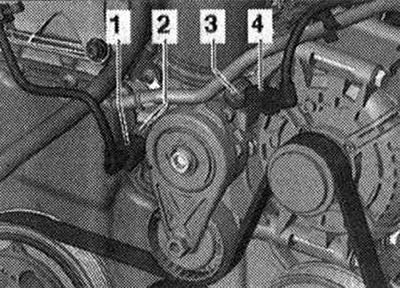 Адлучыць раздымы «1 і 4» ад датчыка ціску алею «F22» і датчыка ціску алею для паніжанага ціску…