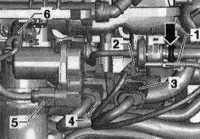 6. от датчика за температура на входящия въздух «G42»