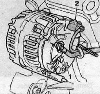 Изключете конектора «2» и освободете проводника.
