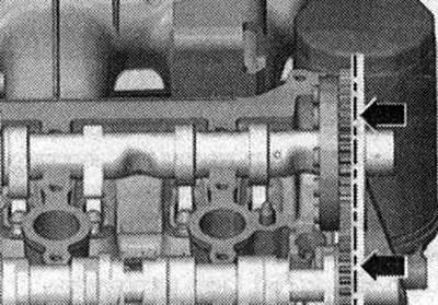 Проверете подравняването на разпределителния вал стрелки.