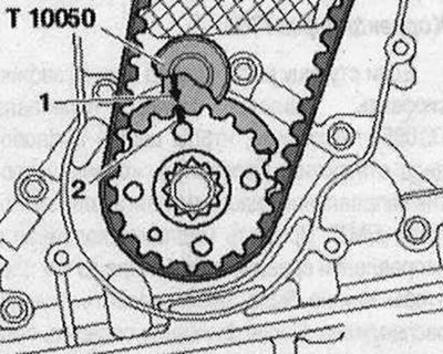 За по-голяма яснота зъбното колело на разпределителния вал е показано без зъбния ремък. Закрепете…