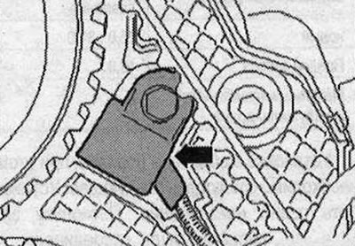 Odskrutkujte skrutku «šípky» Hallovho snímača, odložte Hallov snímač «G40» nabok.