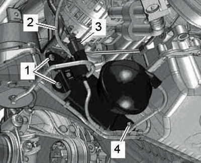 26.10. Removing the vacuum receiver bracket and valve «N398».