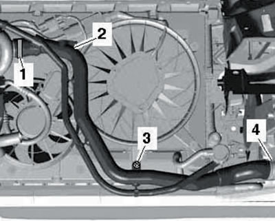 26.11. Fastening air hoses to the fan casing.