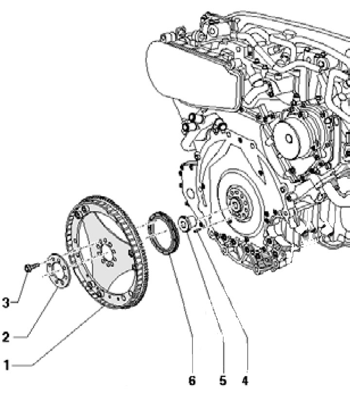38.1 p. Details of the installation of the drive disk and rear crankshaft oil seal (cCFA/CCFC…