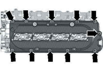 42.5. Cylinder head cover fastening bolts.