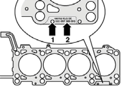 42.20. Cylinder head gasket identification.