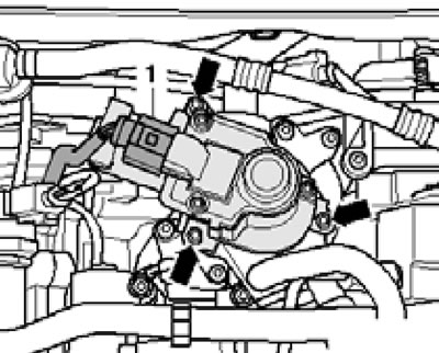 42.29. Connector (1) of the «V338» EGR activator.