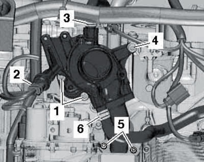 42.31. Connections and fasteners of the connecting unit with the «V338» EGR activator (cCFA/CCFC…