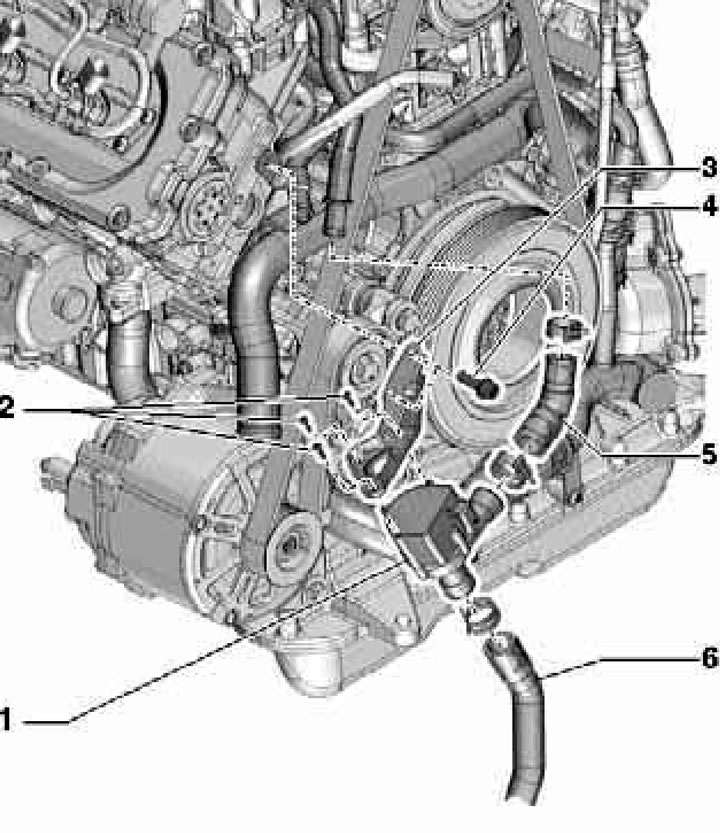 5.8b. Coolant pump «V400» for EGR cooler (only on CCFC engine):