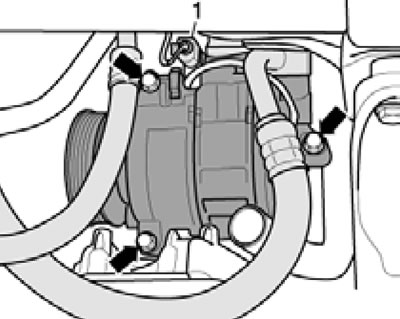 17.5. Compressor connector and bolts.