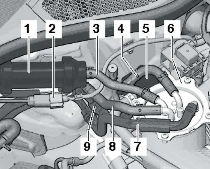 1.1d. Location of components in the fuel filter area of 3.0L models with CASA/CASB, CATA and CCMA…