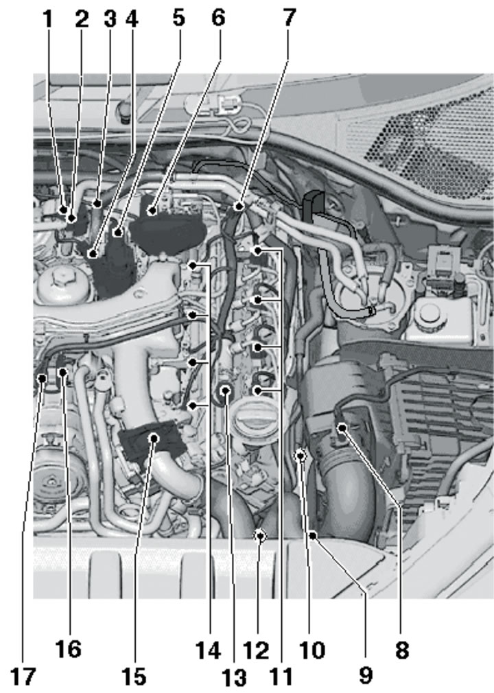 1.1p. Location of fuel system components in the left side of the engine compartment of 4.2L models…