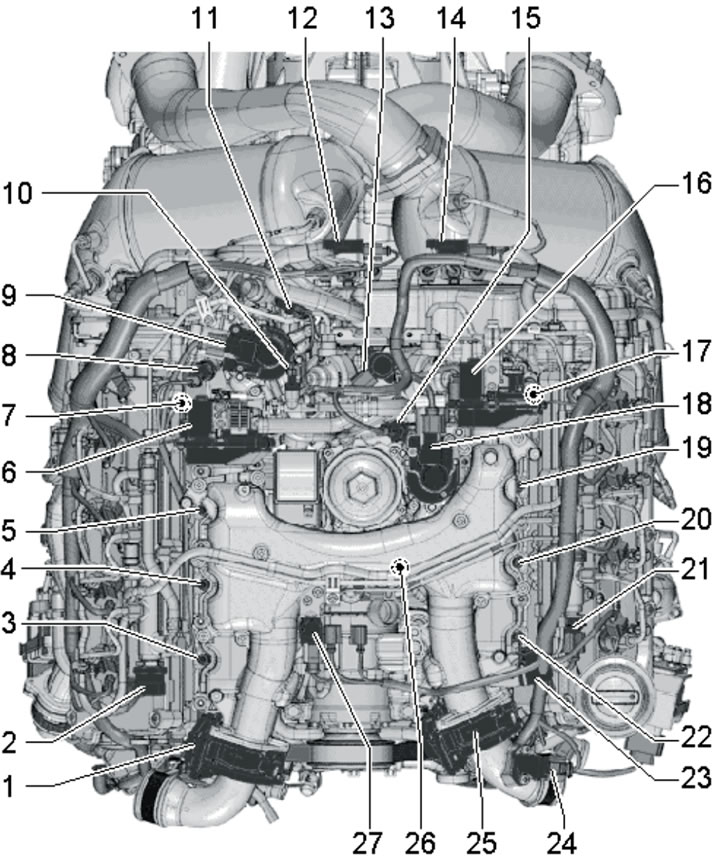 1.1u. 4.2L Engine Top Fuel System Component Locations (CCFA/CCFC):