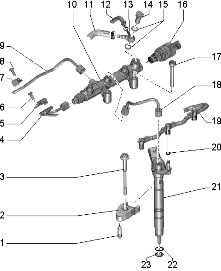 1.3c. Fuel injection system details for 3.0L models with CJGA/CJGC, CJMA, CLZB and CRCA BTR engines:
