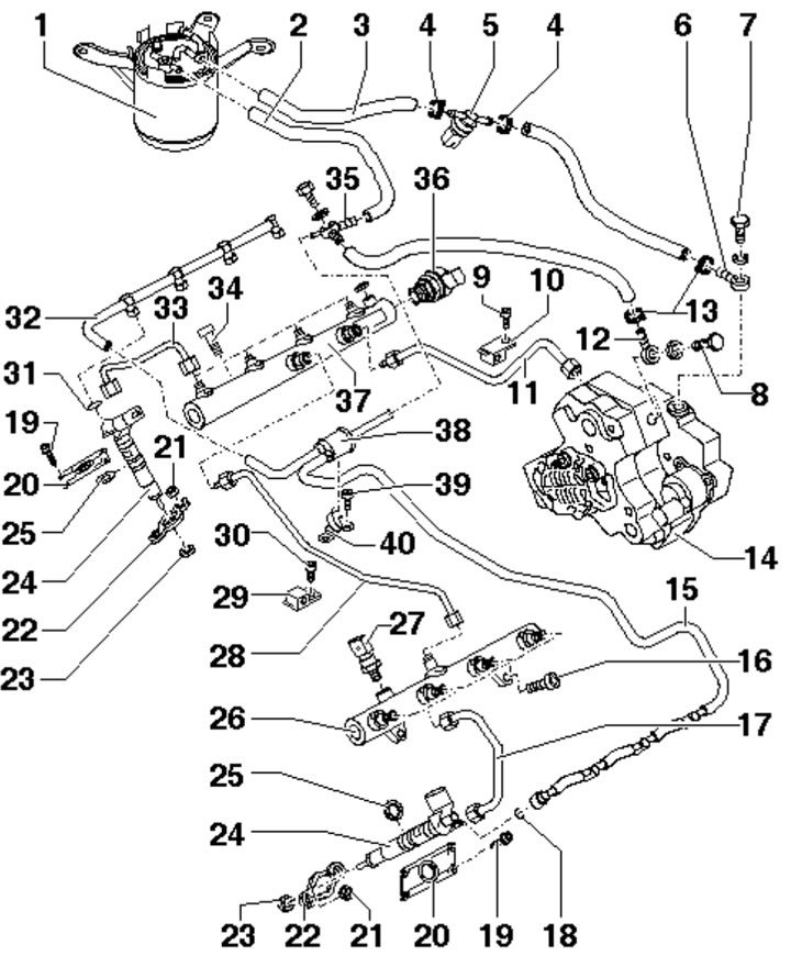 1.3d. Fuel injection system details for 4.2L models with BTR engine: