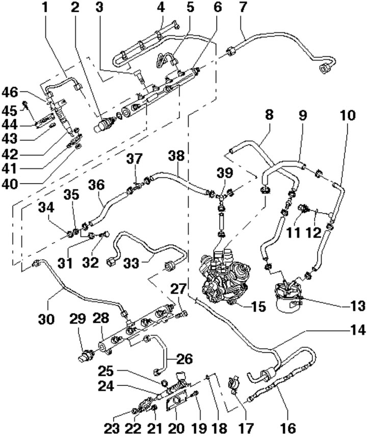 1.3e. Fuel injection system details for 4.2L models with CCFA/CCFC engines: