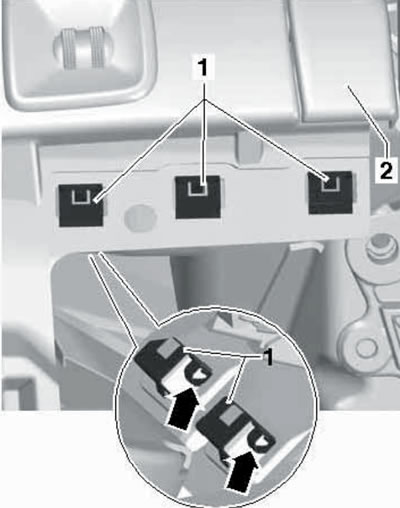 14.5. Clamps in the instrument panel.