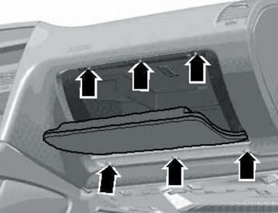 14.8. Fastening of the glove box.