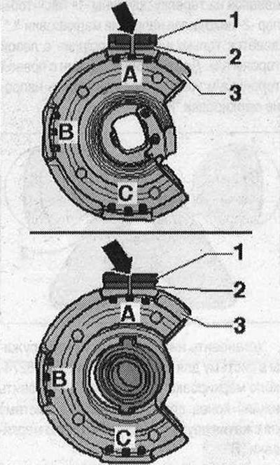 Преди да започнете работа, подравнете защитата срещу завъртане «1» с дистанционните елементи «2» на…