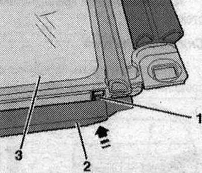 Натиснете уплътнение «2» в профила на стъкления капак, ако е необходимо, издърпайте равномерно…