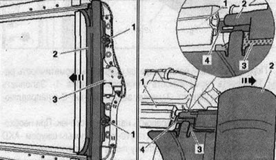 Издърпайте касета «2» със стоманена лента «4» по посока на «стрелката» от шина «1».