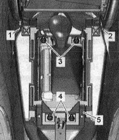 Demontáž konzoly stredovej konzoly