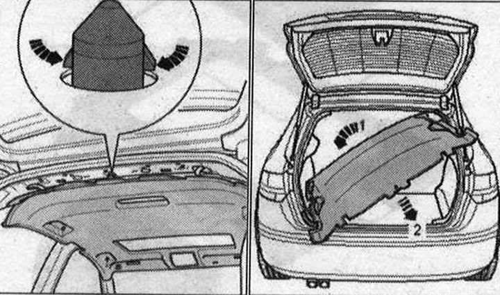 Malým skrutkovačom odistite príchytky «šípky» na zadnej príchytke.