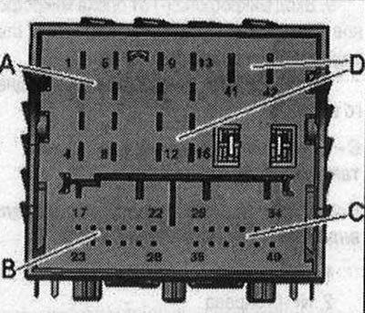 A - multipinový konektor, 8-pin (T8ad), hnedý