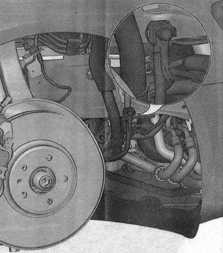 685. Точка за заземяване 1 отпред на десния страничен елемент