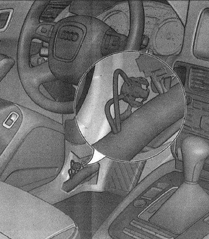 639. Точка за заземяване на лявата А-колона