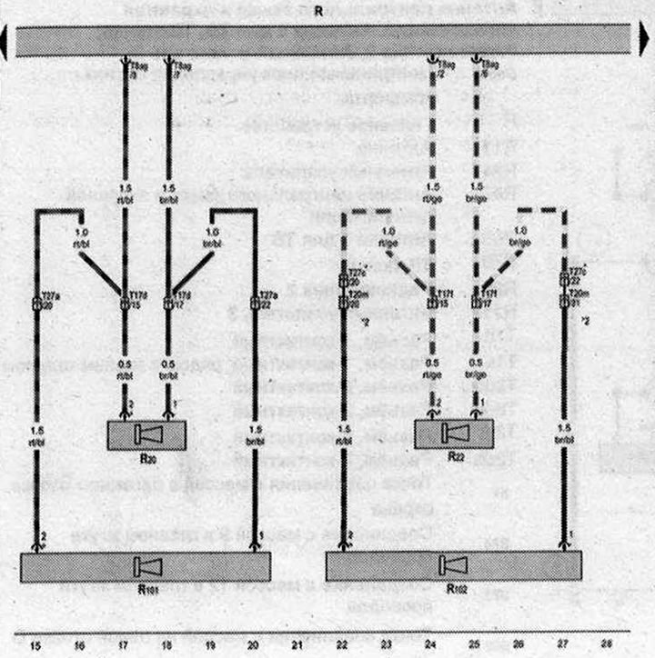 Hlavná jednotka, výškový reproduktor, predný ľavý, výškový reproduktor, predný pravý, dvojpásmový…